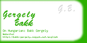 gergely bakk business card